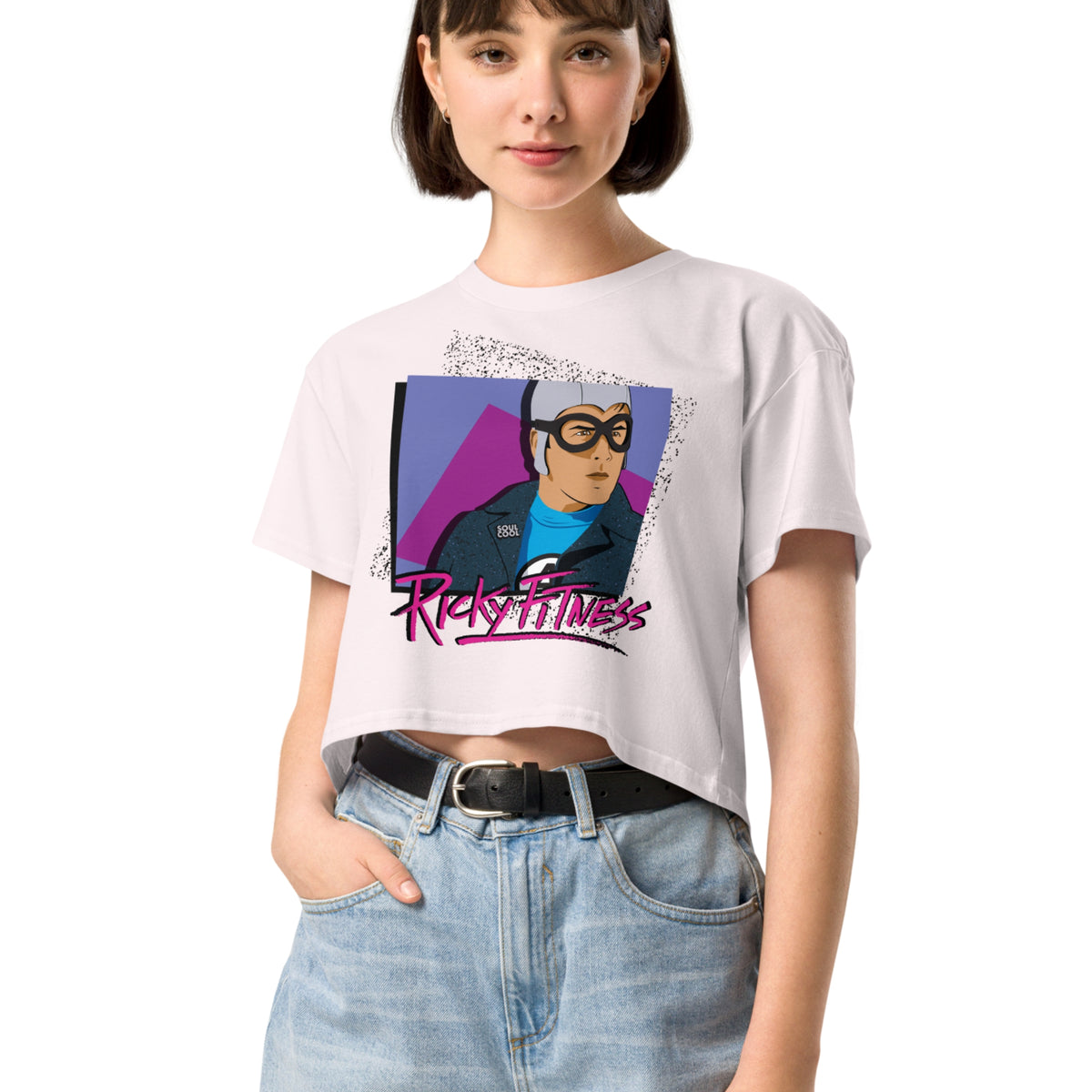 Adult Ricky Fitness 'Soul Cool' 80s Crop Tee!