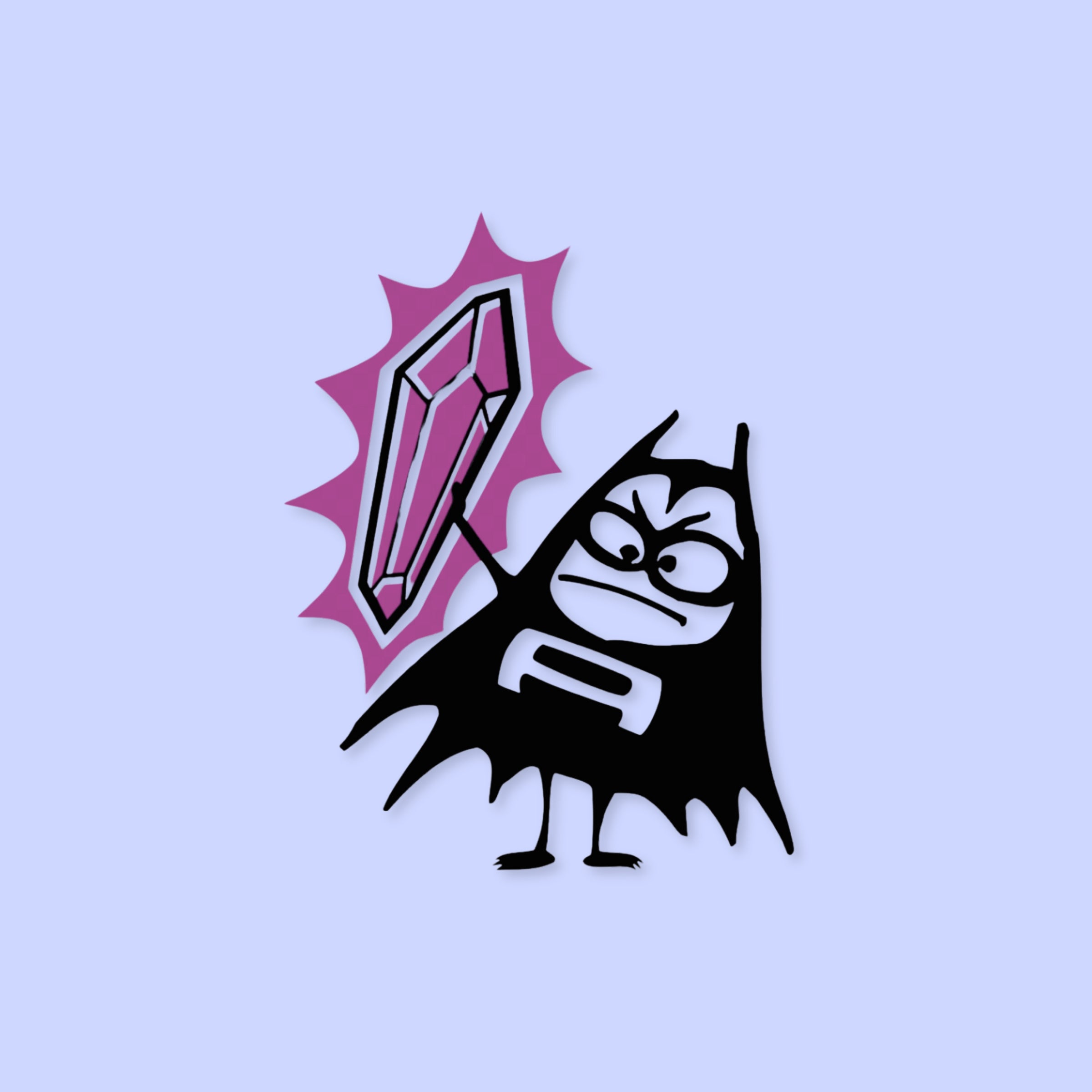 Mystic Crystal Lil Bat Temporary Tattoo