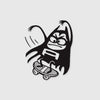 Skate Bat Temporary Tattoo
