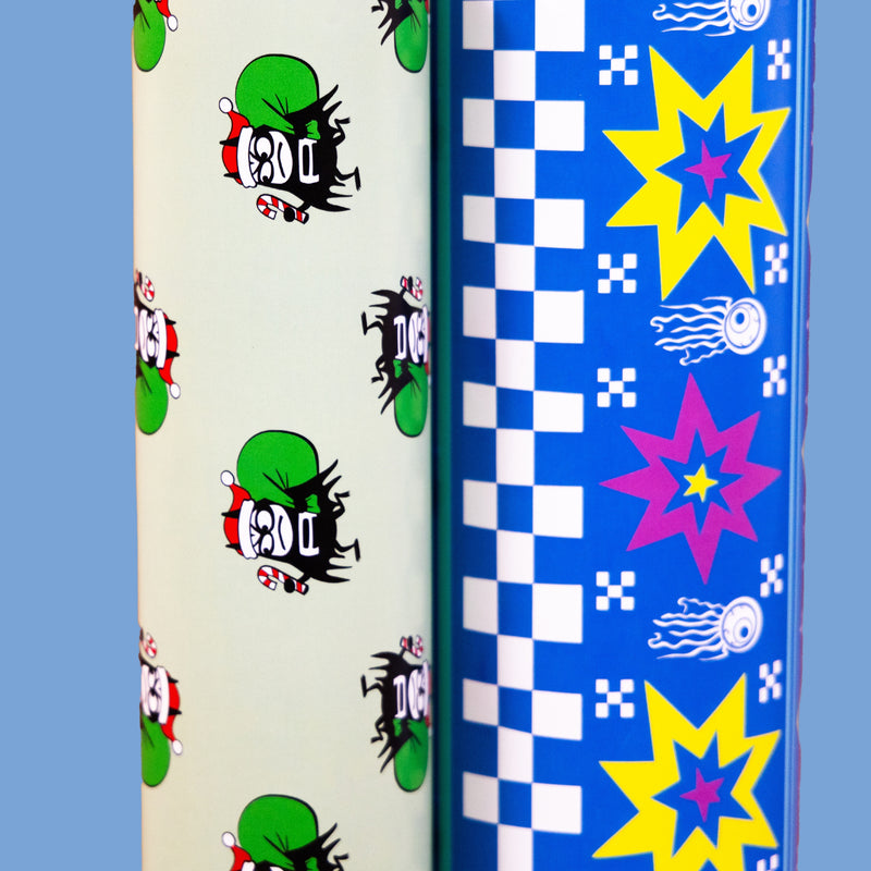 Lil Bat Reversible Wrapping Paper 3-Sheet Set