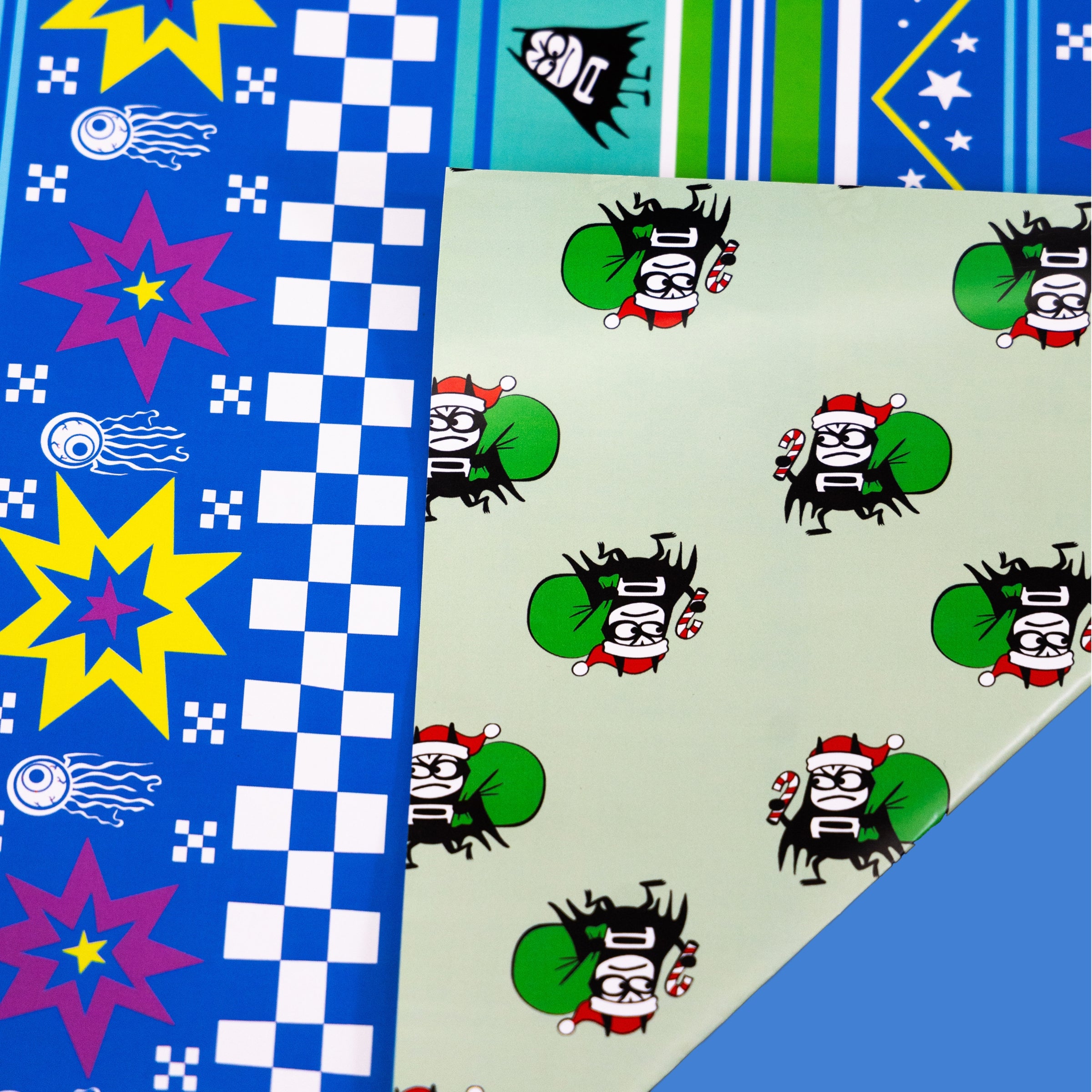 Lil Bat Reversible Wrapping Paper 3-Sheet Set