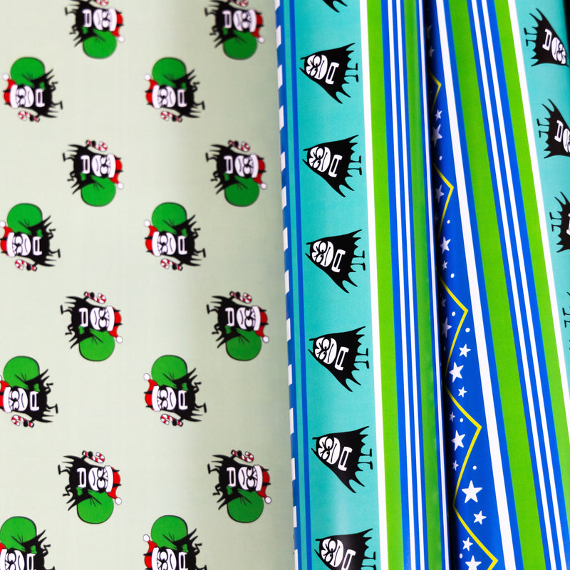 Lil Bat Reversible Wrapping Paper 3-Sheet Set