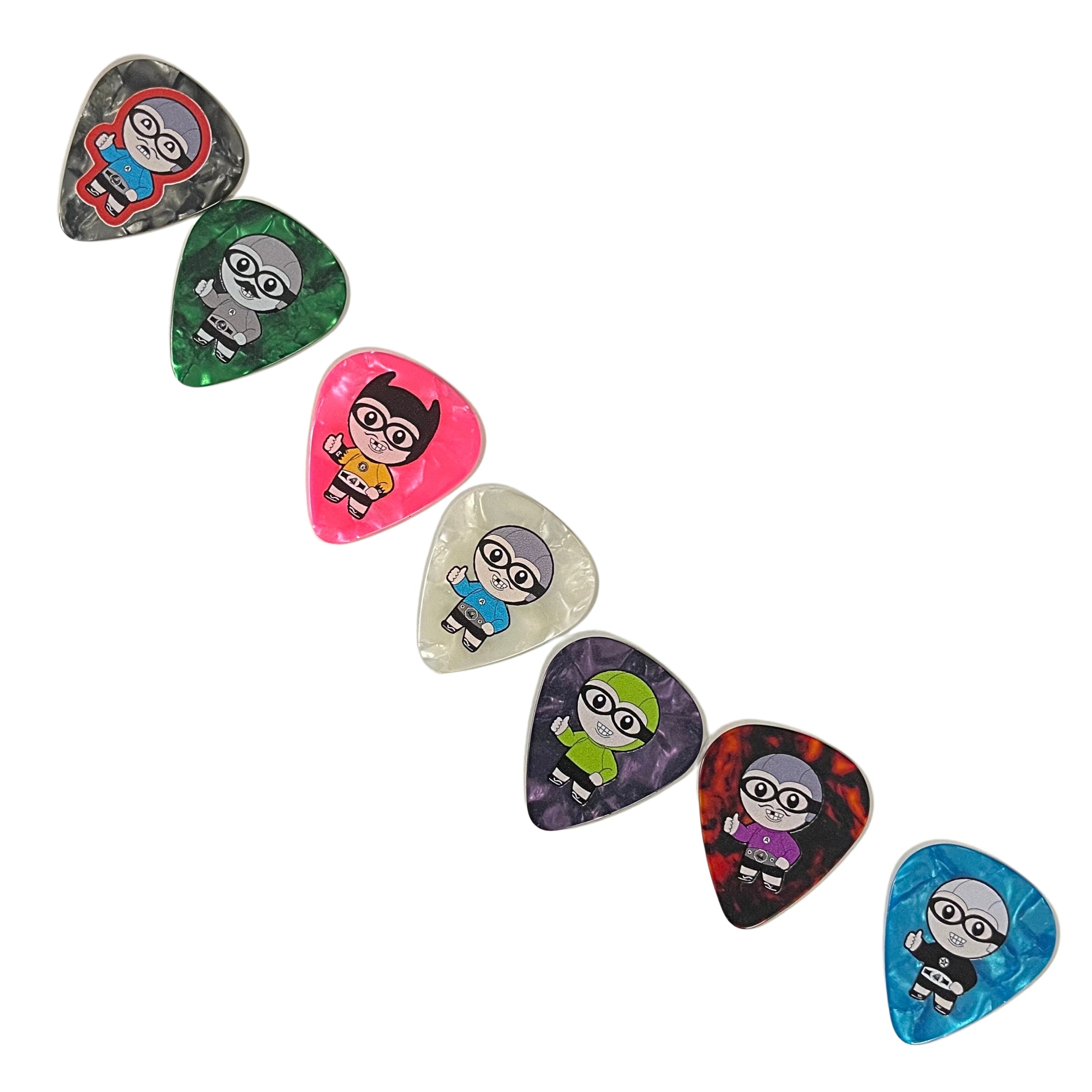 MC Bat Commander Through the Ages Guitar Picks!