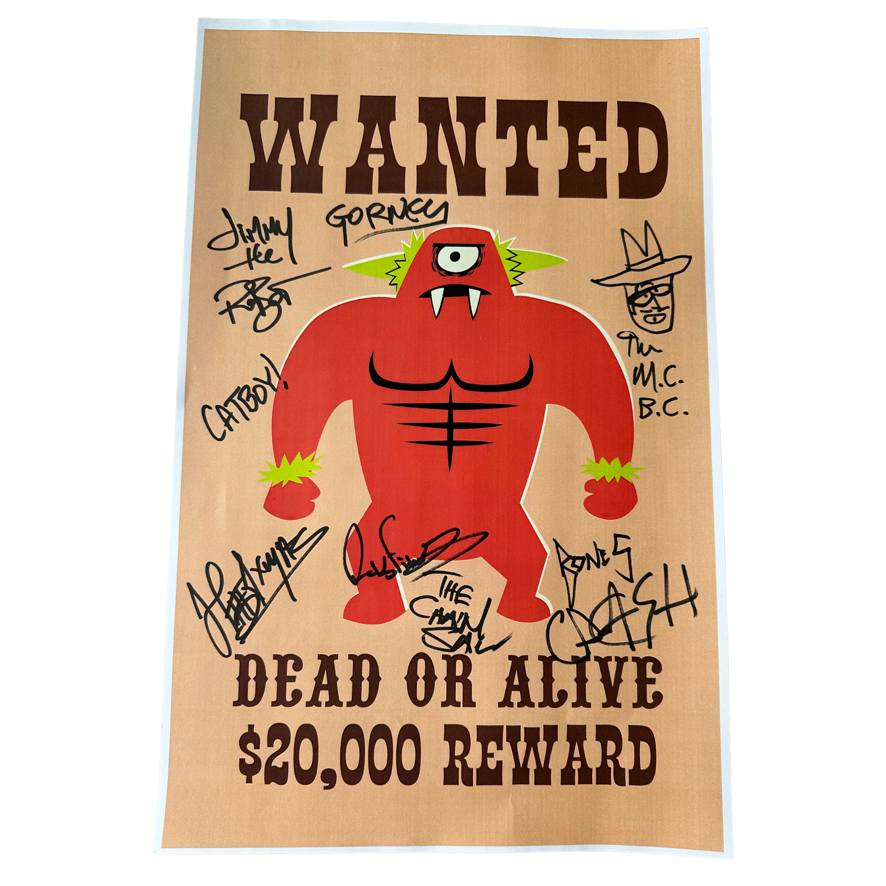 Pioneer Town Wanted Poster! Autographed!