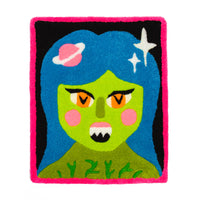 Martian Girl Hand Tuffted Rug! by Psychic Friends!