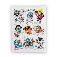 The Aquabats! * Jared Gaines Tattoo Flash Screen Print