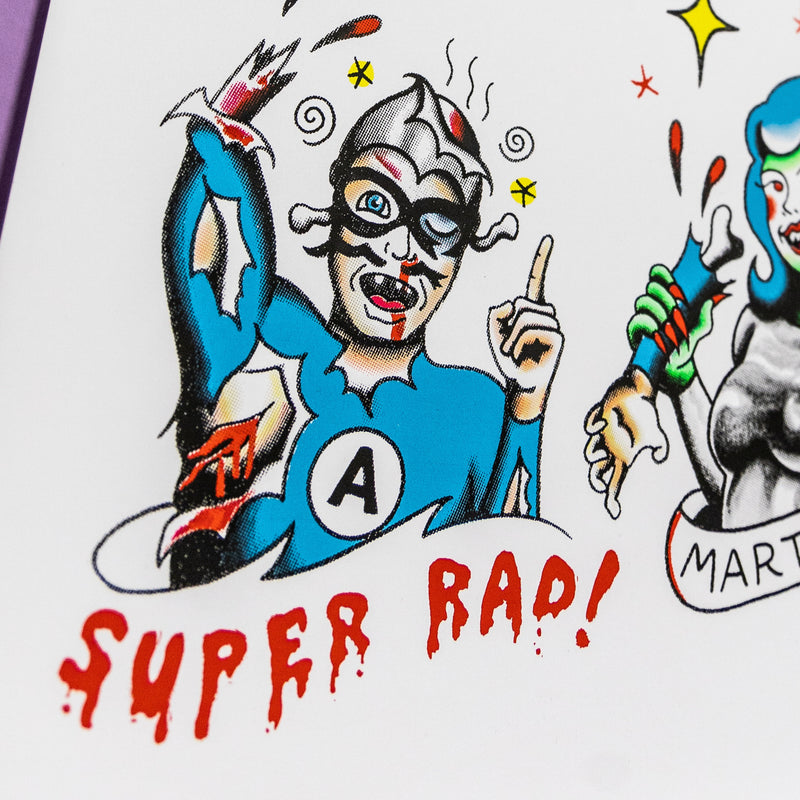 The Aquabats! * Jared Gaines Tattoo Flash Screen Print