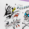 The Aquabats! * Jared Gaines Tattoo Flash Screen Print