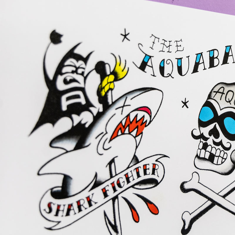 The Aquabats! * Jared Gaines Tattoo Flash Screen Print