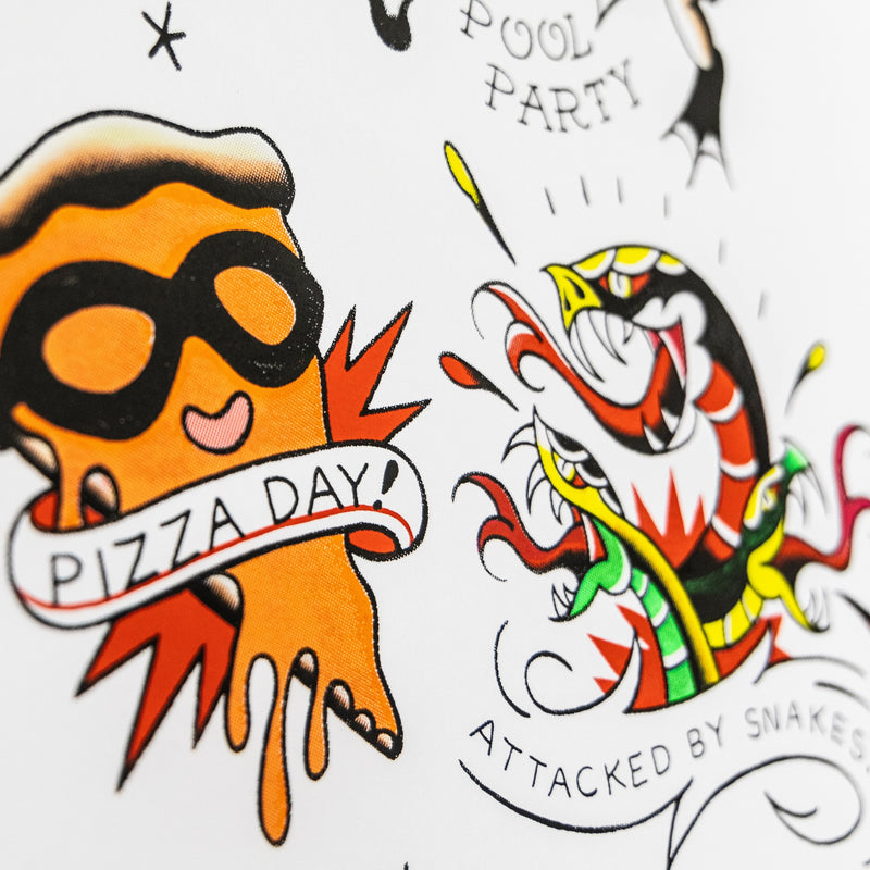 The Aquabats! * Jared Gaines Tattoo Flash Screen Print