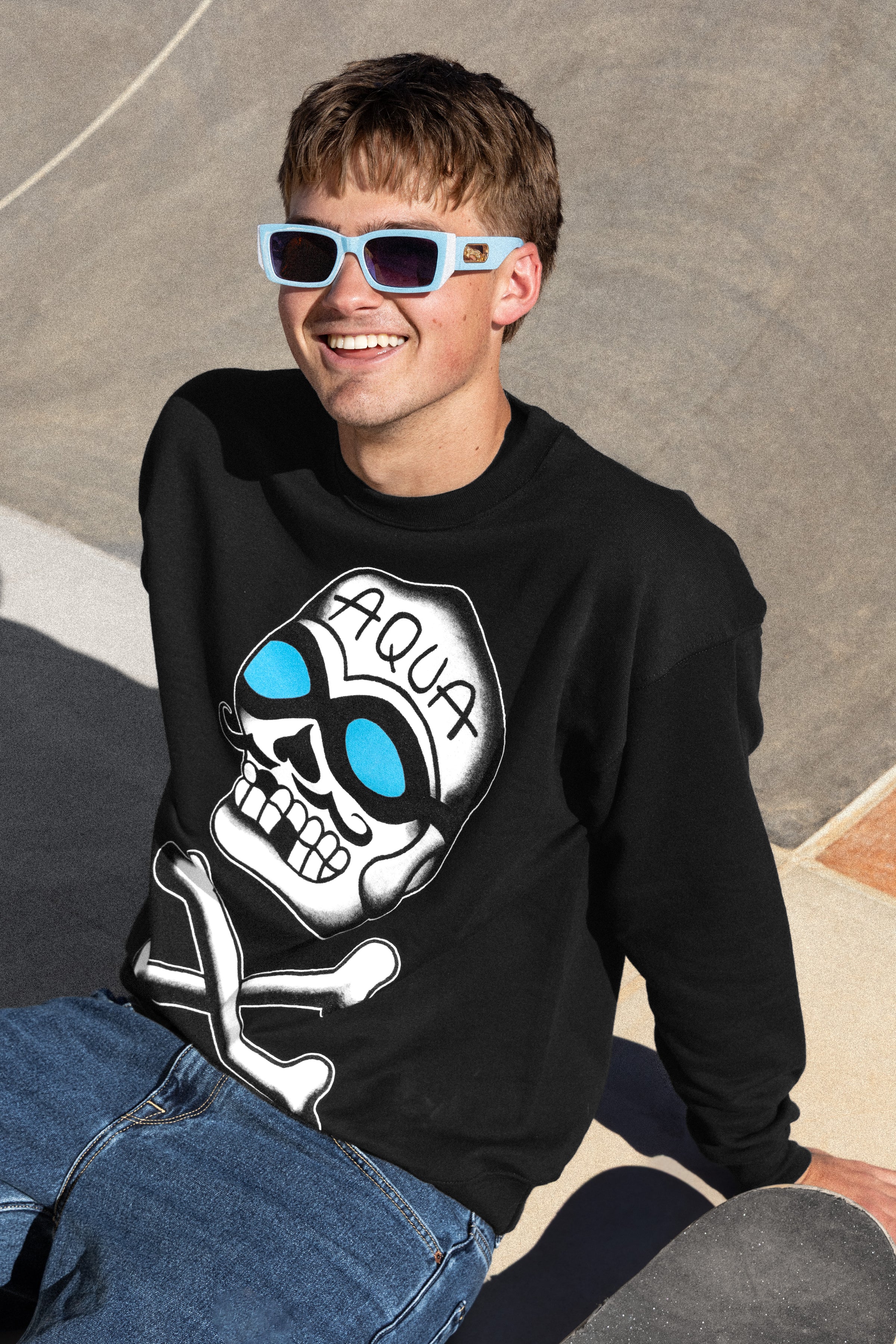 The Aquabats! * Jared Gaines AquaSkully! Crewneck!