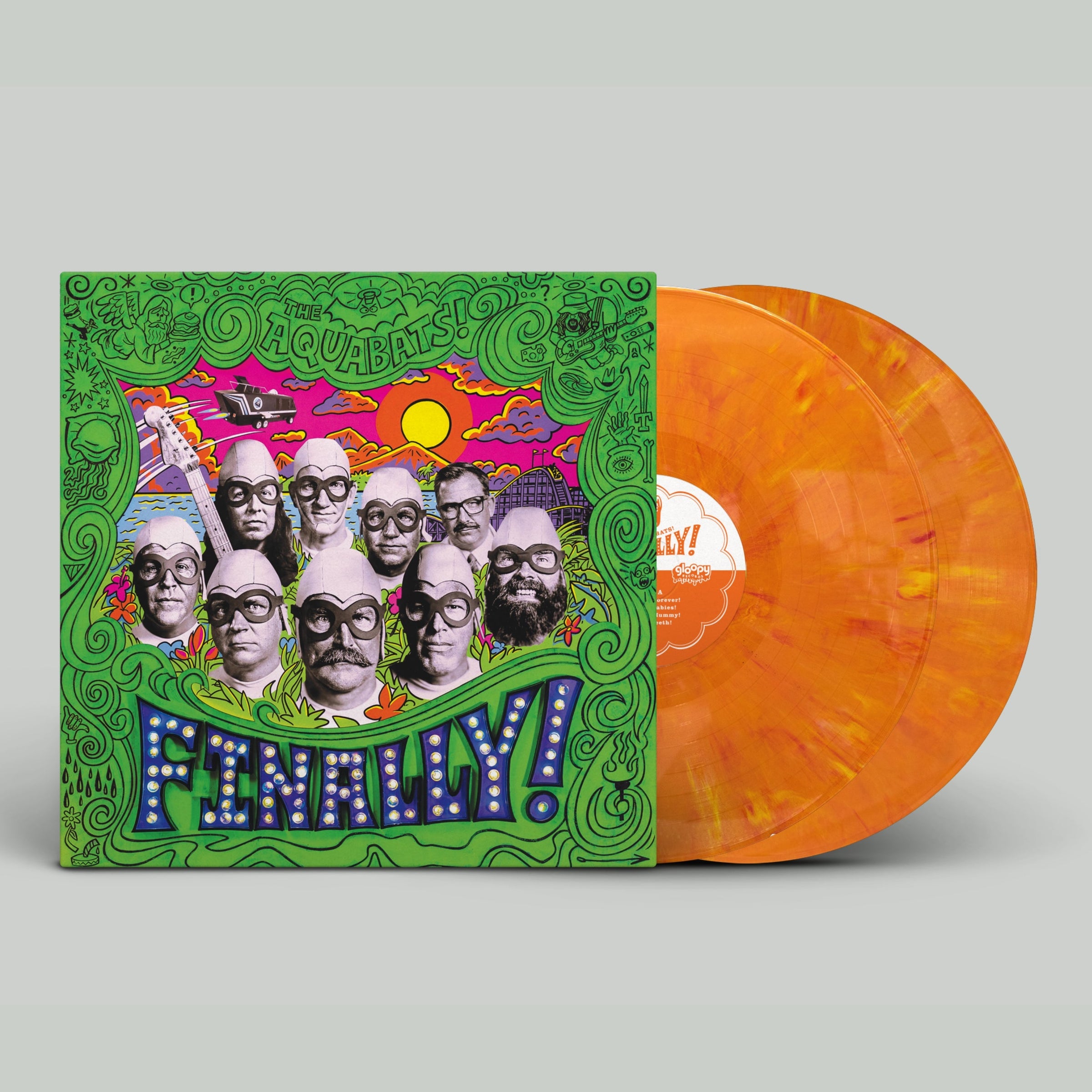 KICKSTARTER BACKER PRE-ORDER The Aquabats! Finally! gloopy-Exclusive Sunset Orange Double LP