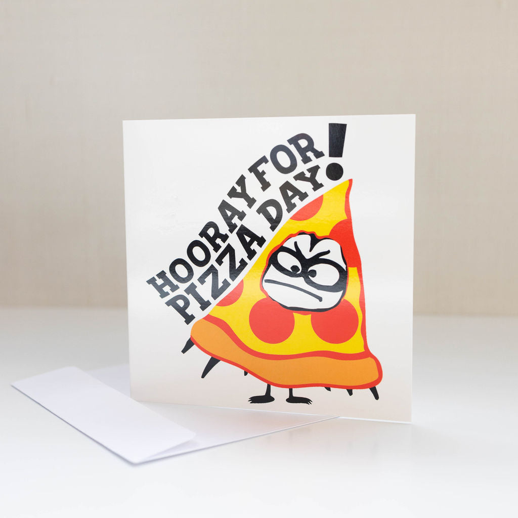 Lil Bat "Hooray For Pizza Day!" Greeting Card