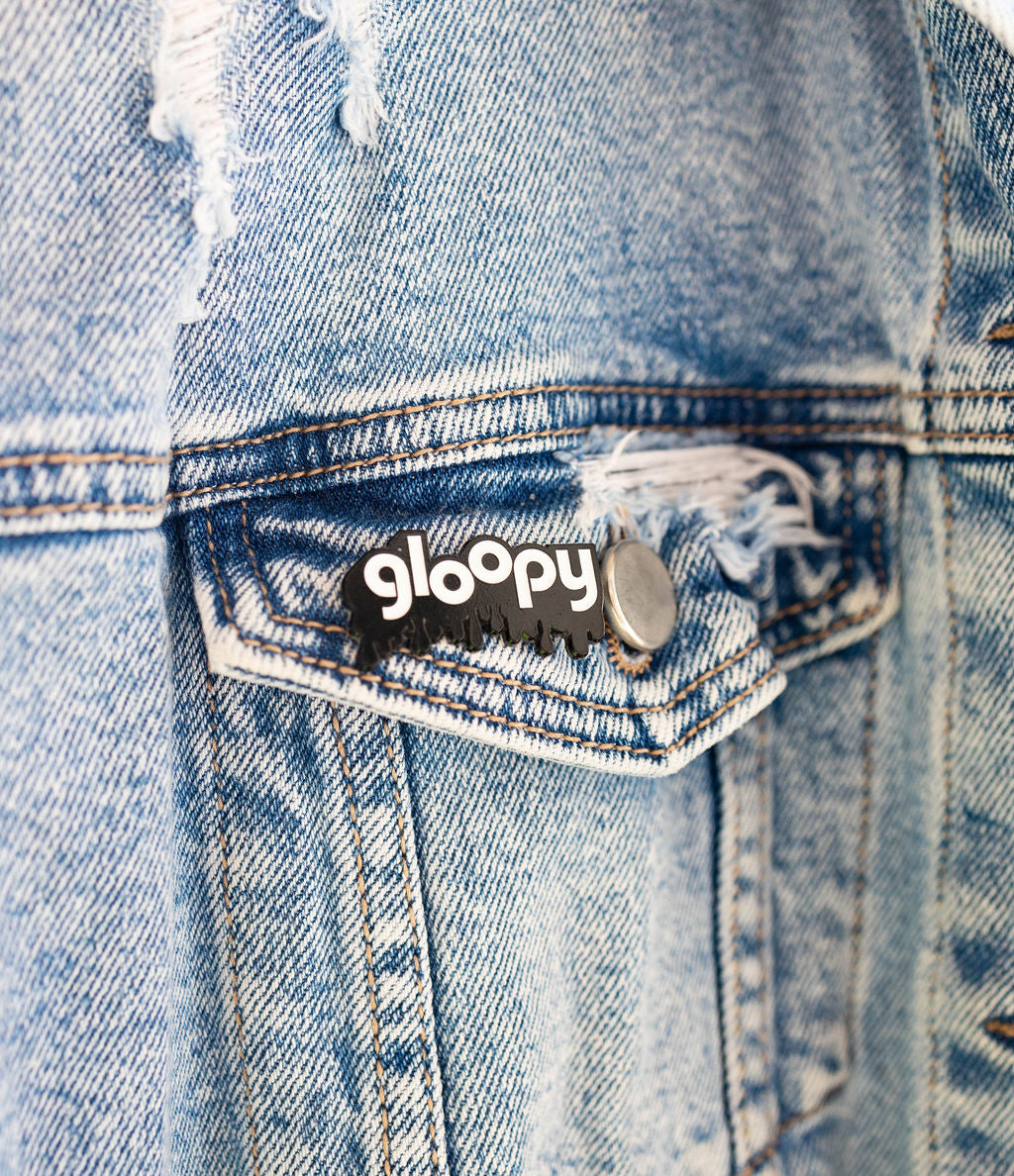 gloopy Glow-In-The-Dark Logo Pin!