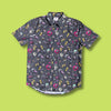 SEAESTA SURF X THE AQUABATS! BAT BLACK BUTTON UP!