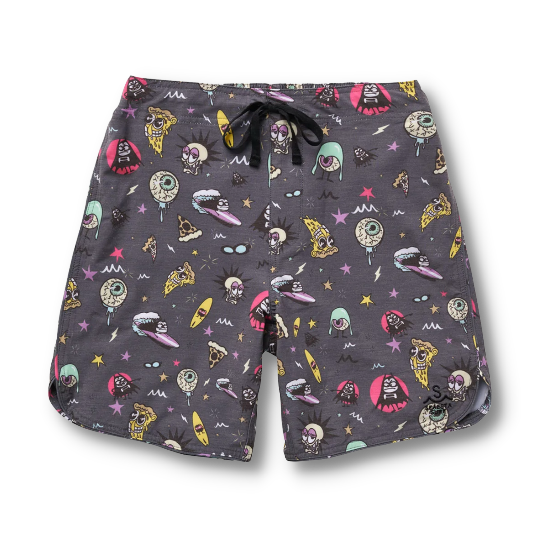 SEAESTA SURF X THE AQUABATS! BAT BLACK BOARDSHORTS!