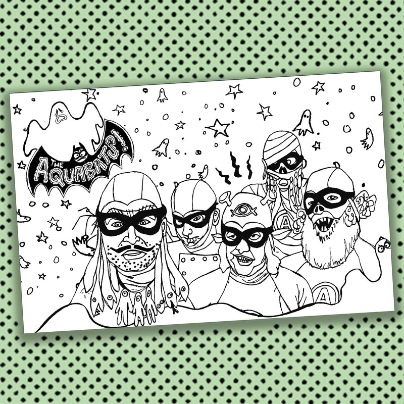 The Aquabats! Kooky Spooky! Poster Size Coloring Sheet