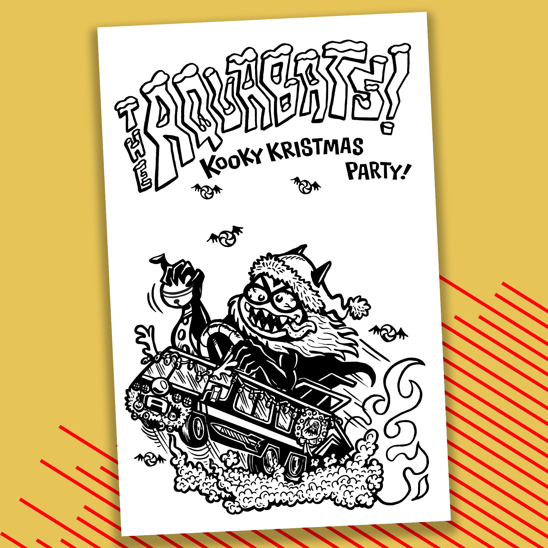 Kooky Kristmas Concert Poster Coloring Sheet!