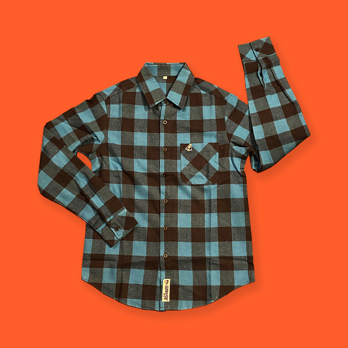 Aquabats Blue Buffalo Check Flannel Shirt Adult XS!