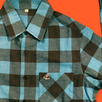 Aquabats Blue Buffalo Check Flannel Shirt Adult XS!