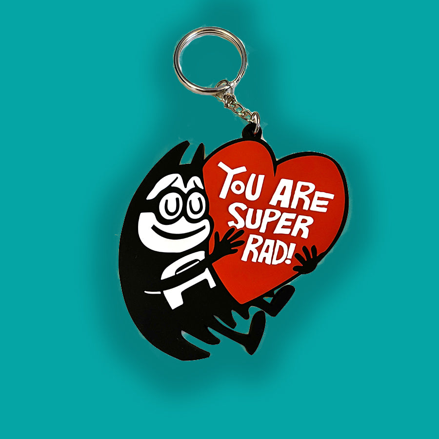 Lil Bat "You Are Super Rad" Keychain