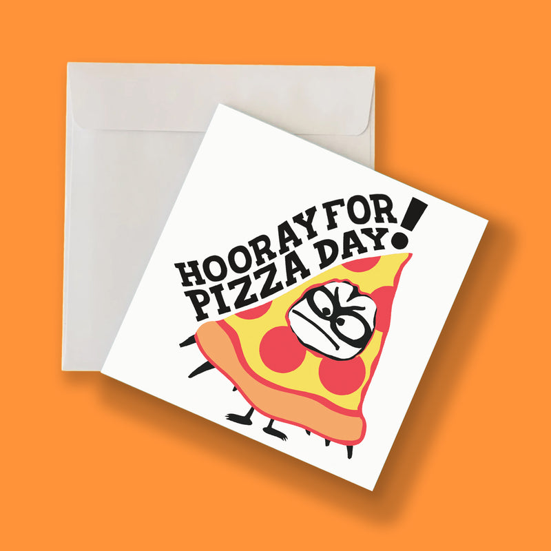 Lil Bat "Hooray For Pizza Day!" Greeting Card