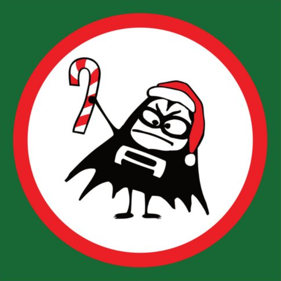 Lil Bat Candy Cane Holiday Greeting Card!