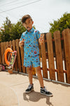 SEAESTA SURF X THE AQUABATS! SUPER CYAN BOARDSHORTS!