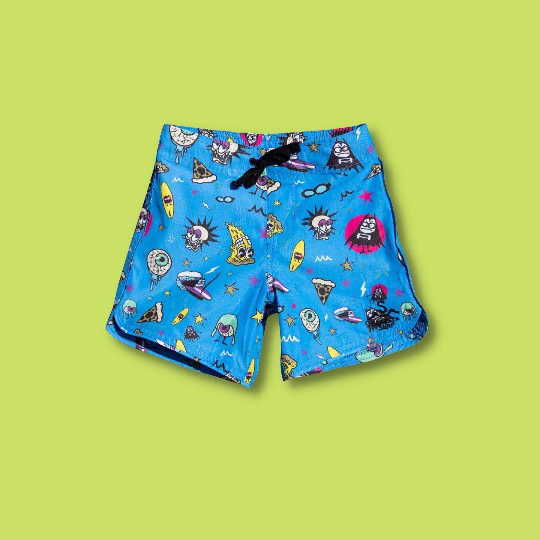 SEAESTA SURF X THE AQUABATS! SUPER CYAN BOARDSHORTS!