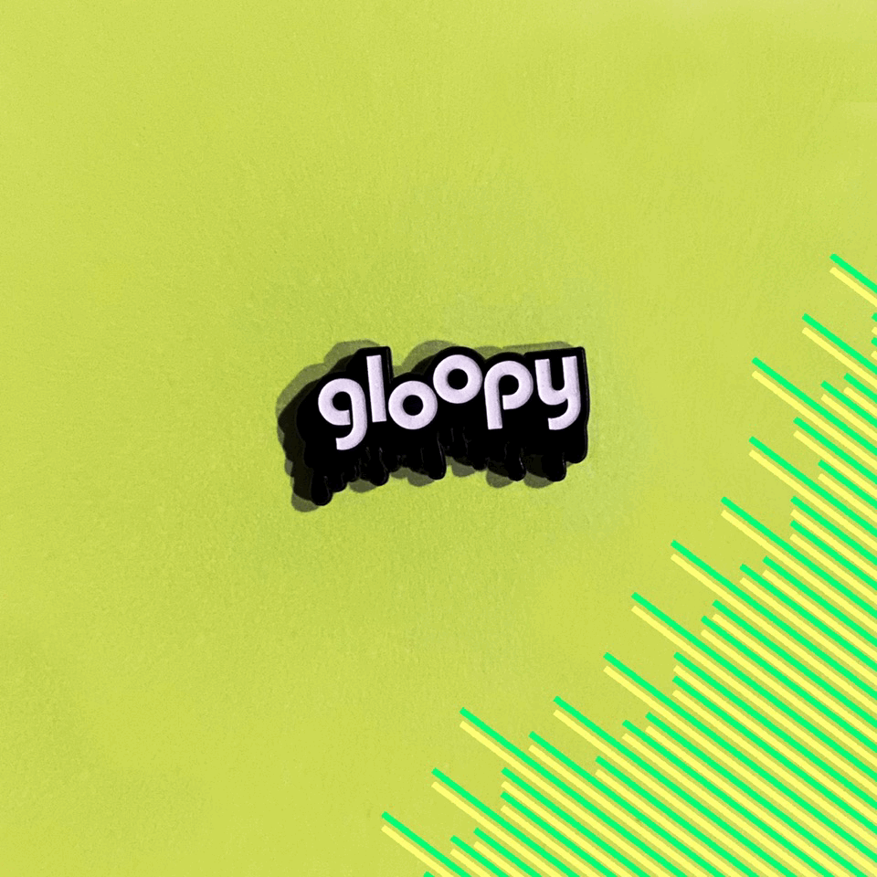 gloopy Glow-In-The-Dark Logo Pin!